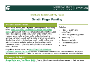 Infant and Toddler Activity Pages: Gelatin Finger Painting
