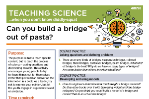Teaching science when you don't know diddly squat: Can you build a bridge out of pasta