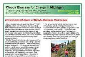Woody Biomass for Energy in Michigan: Environmental Risks of Woody Biomass Harvesting (E3091)