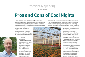 The pros and cons of cool nights