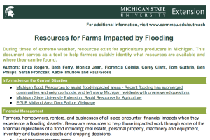Resources for Farms Impacted by Flooding