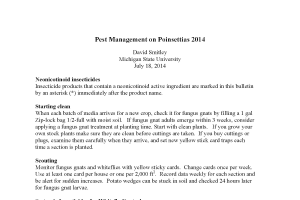 Pest Management on Poinsettias