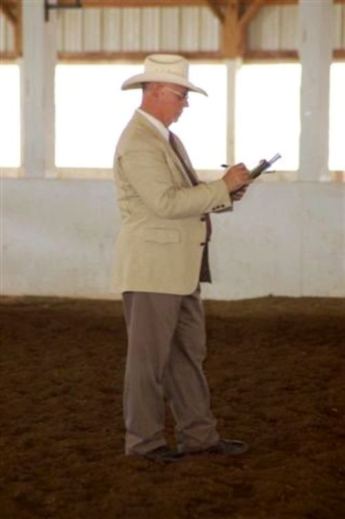 Ritch Fitch judging a horse show. Photo credit: Rich Fitch