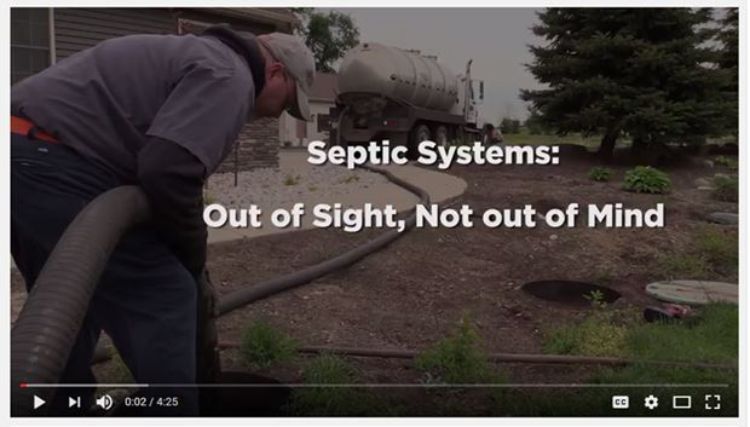 Michigan State University Creative Services video highlights the importance of managing septic systems. Available on YouTube.