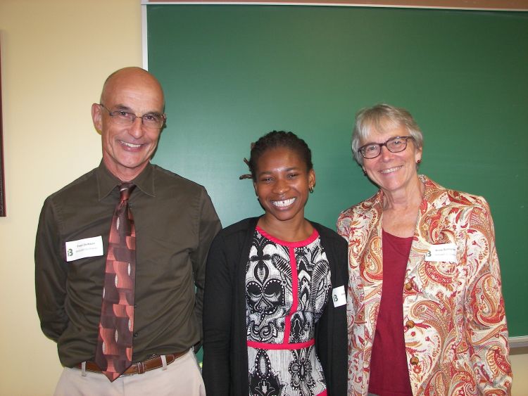 Princess Adjei-Frimpong (Center) with BHEARD co-directors Fred Derksen and Anne Schneller