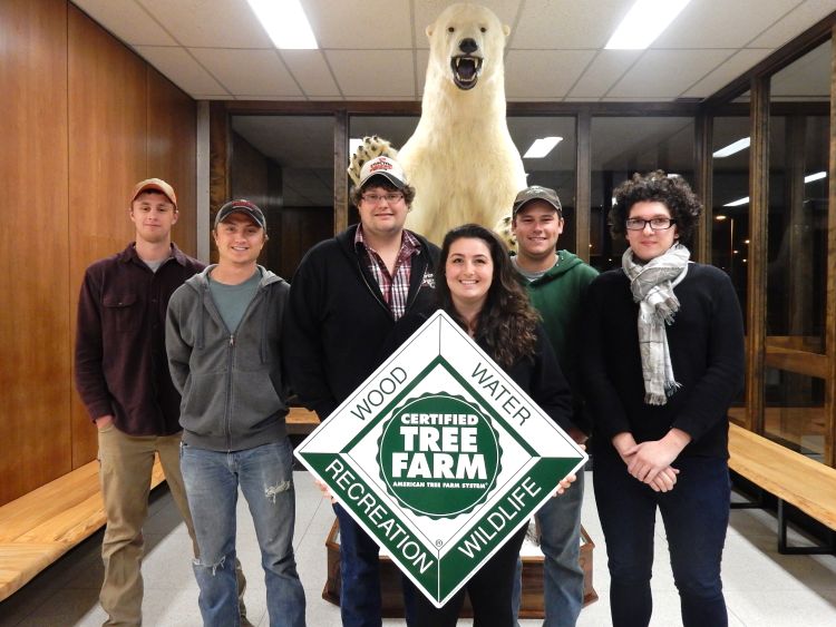 MSU Forestry Club students participate in the 2017 American Tree Farm System certification training.