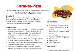 Farm to Pizza Lesson Plan
