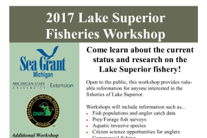 Lake Superior Fisheries Workshop planned for May 24 in Central Upper Peninsula