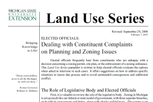 Elected Officials: Dealing with Constituent Complaints on Planning and Zoning Issues.