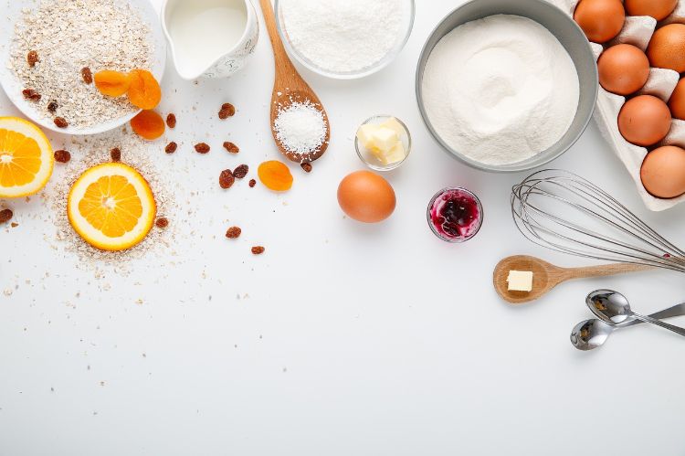 Different foods on a table.