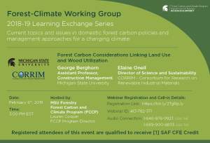 FCWG 2018-19 Learning Exchange Series Session: Forest Carbon Considerations Linking Land Use and Wood Utilization