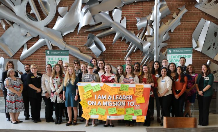 Youth attendees at the Women's Leadership Institute youth reception.