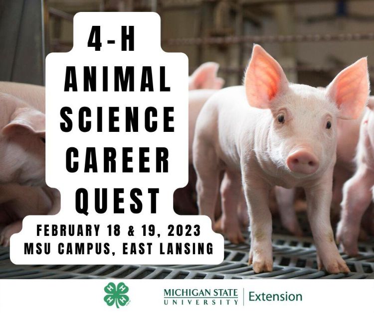 Save the Date! 2023 4-H Animal Science Career Quest - Department of Animal  Science