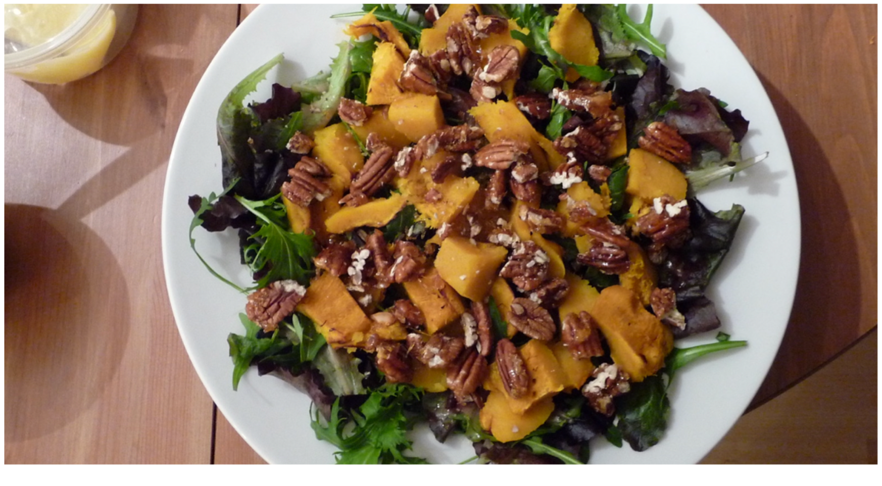 Roasted butternut squash, rocket and sugared pecan salad by Elin B from flickr.com