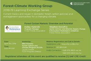 FCWG 2018-19 Learning Exchange Series Session: Forest Carbon Markets - Overview and Potential
