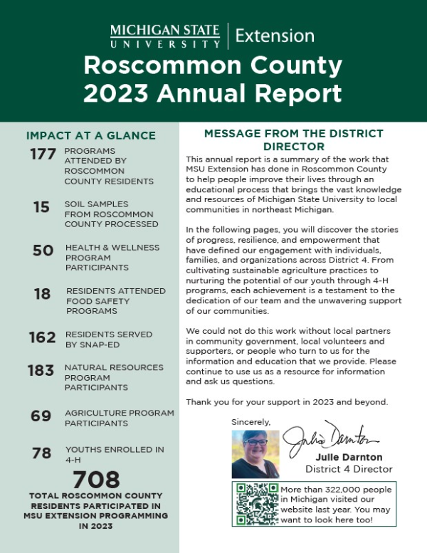 A photo of the first page of the report.