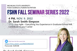 FSHN Fall Seminar Series 2022 - Dr. Sarah Smith-Simpson