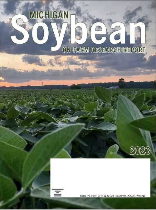 2023 Michigan Soybean On-farm Research Report Cover.