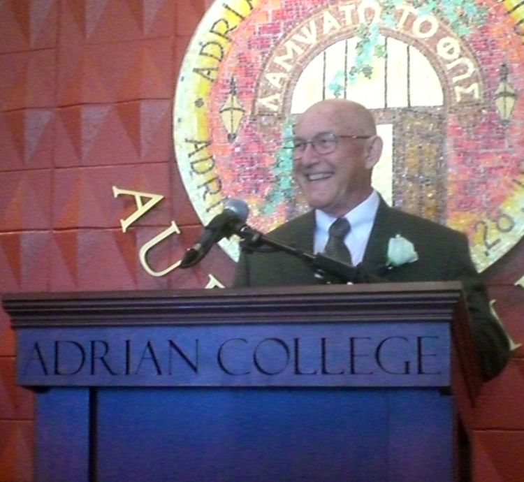 Larry Olsen receiving the Humanitarian Award