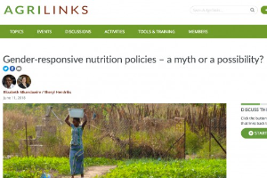 Gender-responsive Nutrition Policies – A Myth or a Possibility?