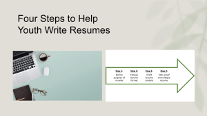 Four steps to help youth write a resume