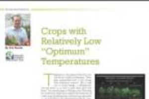 Crops with relatively low optimum temperatures