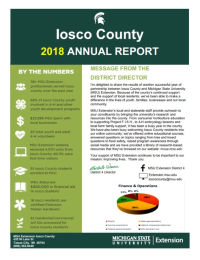 Cover of Iosco County Annual Report 2018