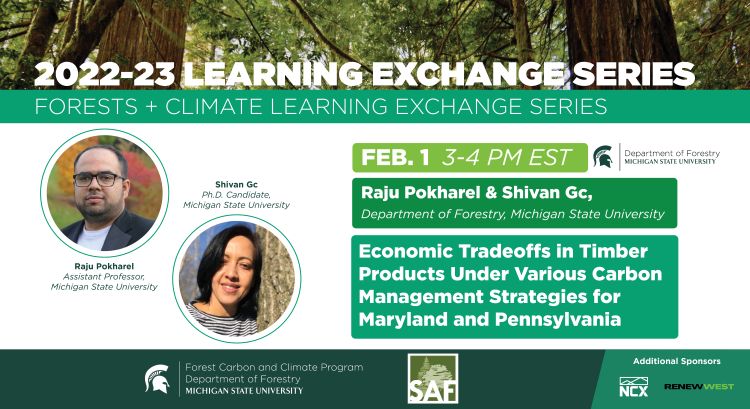 Announcement flyer for the February Learning Exchange Series.
