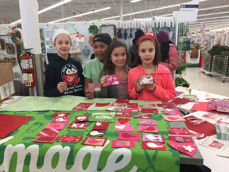 Kent County 4-H youth and volunteers made custom Valentine’s Day cards which were donated to the Helen DeVos Children’s Hospital in Grand Rapids. | Photo by Michigan State University Extension