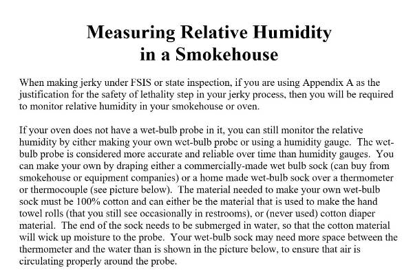 What measures relative humidity outlet
