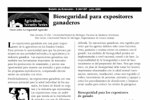 Bioseguridad para Expositores ganaderos (E2841SP)