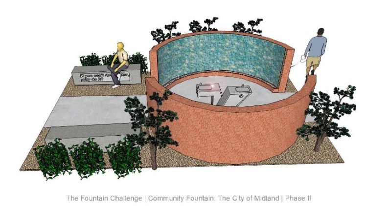 The city of Midland design concept won second place in the MSU Fountain Challenge, April 12, 2017.