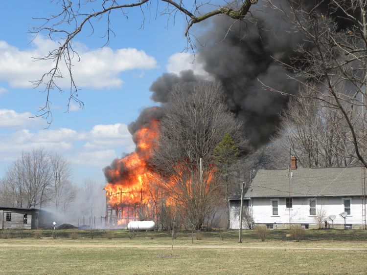 Springtime in Michigan: A wildfire tinderbox. Photo credit:Paul Garrod, Paw Paw Courier Leader April 4, 2014 l MSU Extension