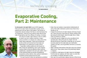 Evaporative cooling, part 2: Maintenance