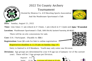 2022 Tri-County Archery Tournament