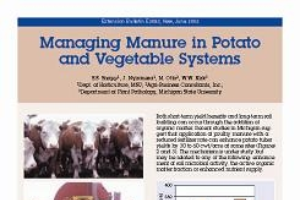 Managing Manure in Potato and Vegetable Systems (E2893)