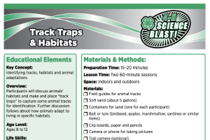 4-H Science Blast Activities: Track Traps & Habitats