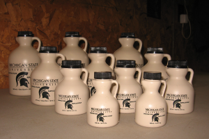 New MSU collegiate-licensed product, Spartan Pure Maple Syrup, available for purchase