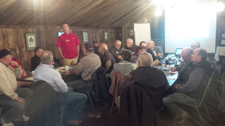 Spring 2016. Farmers gather together in Blissfield, Mich. to learn about options for protecting Lake Erie from polluted runoff. 