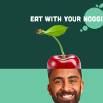 Think Food Safety graphic of man with cherry on his head