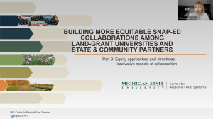 Building More Equitable SNAP-Ed Collaborations Among Land-grant Universities and State & Community Partners, Part 3