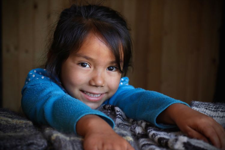 Young girl smiling