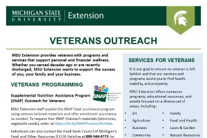 MSU Extension Veterans Resources Fact Sheet