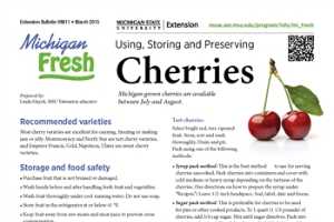 Michigan Fresh Using Storing And Preserving Cherries Hni11