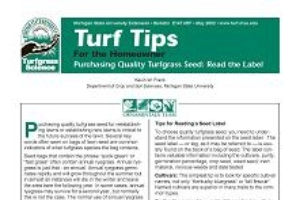 Purchasing Quality Turfgrass Seed: Read the Label (E0014TURF)