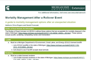 Mortality Management After a Rollover Event