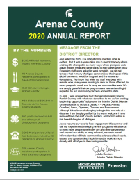 Arenac 2020 Annual Report Cover Photo