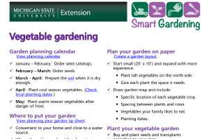 Vegetable Gardening Tip Sheet Msu Extension