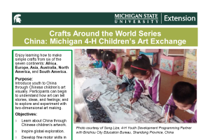 Craft Around the World Series China: Michigan 4-H Children's Art Exchange