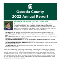 Cover of Oscoda County Annual Report 2022